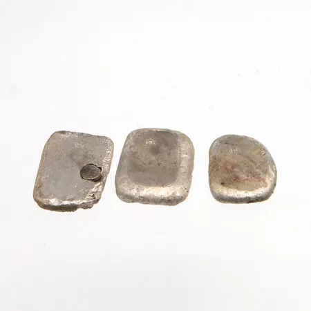 Kolme hopapalaa, 925,  Paino: 72,7 g