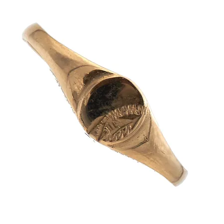Kantasormus, koko 15½, 585, Paino: 0,8 g