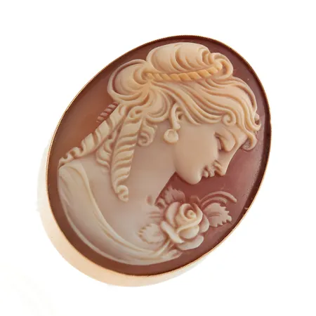Camee-sormus, mitat 26x36mm, koko 17, 585br, Paino: 12,1 g