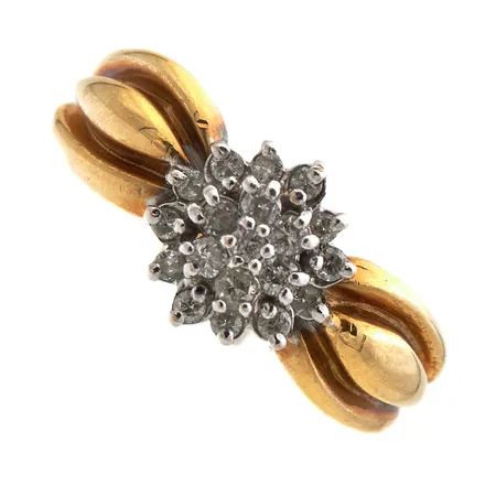 Timanttisormus 19xn.0.01ct, koko 16½, 750br, Paino: 5,3 g