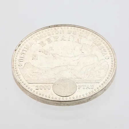 Juhlaraha, Espanja 2001, nimellisarvo 2000 ptas, 925, Paino: 18 g