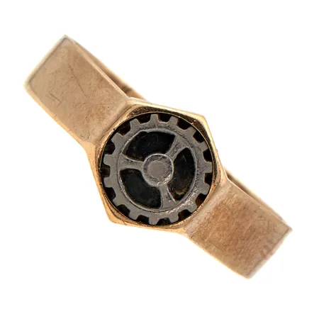 Ammattisormus, kaiverrettu, koko 22, 585br,  Paino: 5,9 g