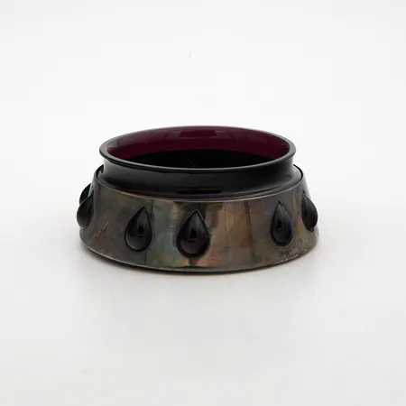 Tuhkakuppi hopeavyöllä, nimileima HGL Holger Lindström, korkeus 45mm, 916br,  Paino: 267,8 g