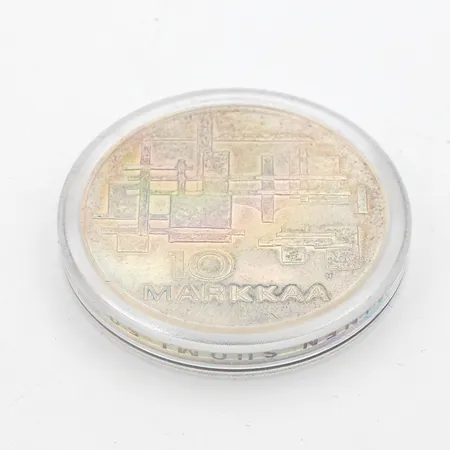 Juhlaraha, 10 markkaa, Itsenäinen Suomi 50 vuotta 1917 -1967, Suomi, 900, Paino: 24 g