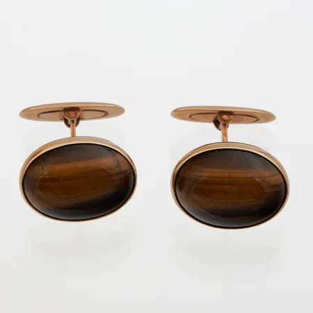 Kivikalvosinnapit, kaiverrettu, mitat 19x13mm, 585br, Paino: 9 g