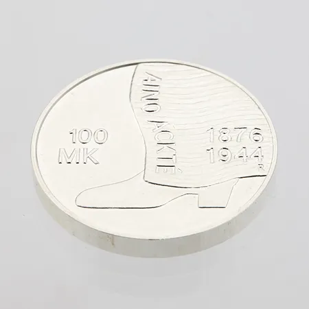 Juhlaraha, 2001 Aino Ackté 1876-1944, nimellisarvo 100mk, 925, Paino: 32,1 g