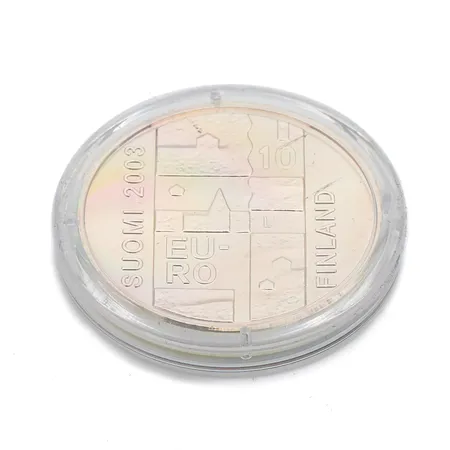 Juhlaraha, Puolesta maan, Anders Chydenius, Suomi 2003, nimellisarvo 10 Euroa, Paino: 27,8 g