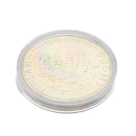 Juhlaraha, Åland 1921-1991, nimellisarvo 100mk, 925, Paino: 24 g