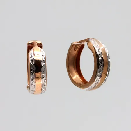 Kuvioidut korvarenkaat, Ø 16mm, leveys 4,4mm, 585, Paino: 1,6 g