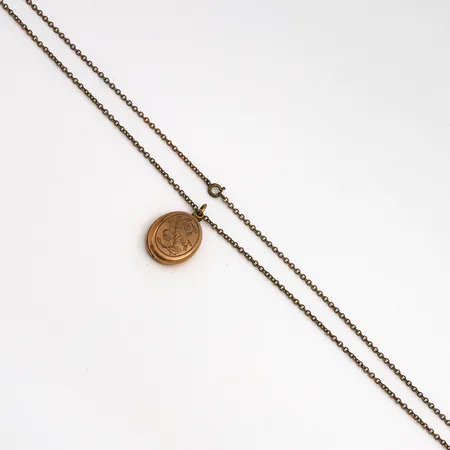 Kaulakoru Kalevala Koru, Medaljonki Lapista, ketjun pituus 59cm, pronssia