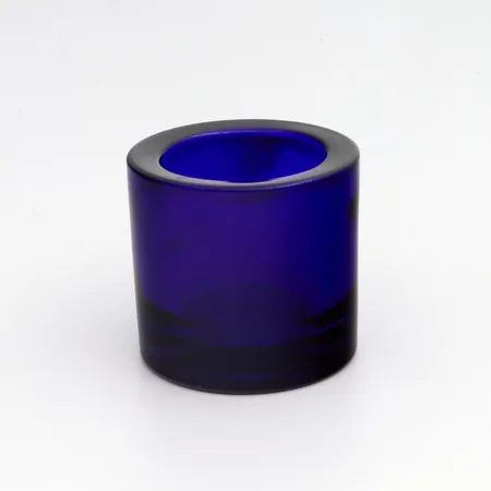 Kivi-tuikkulyhty, Iittala Marimekko, design Heikki Orvola, koboltinsininen, korkeus 60mm