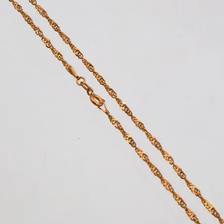 Singapore-kaulaketju, pituus 45cm, leveys 2mm, 585,  Paino: 3,8 g