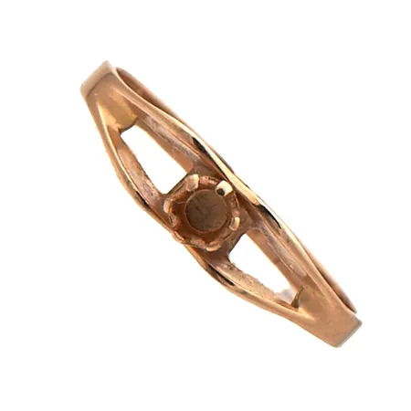 Sormuksen runko, kaiverrettu, koko 16½, 585, Paino: 1,2 g