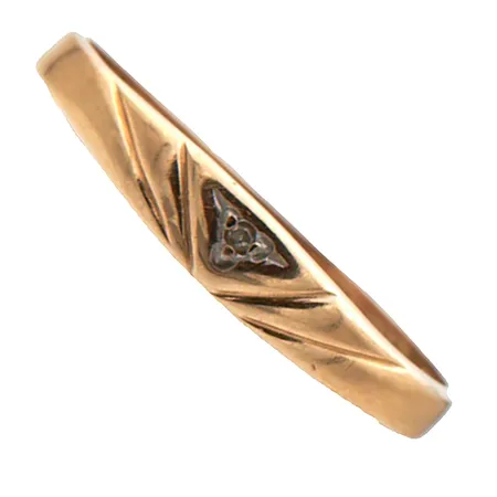 Timanttisormus 1xn0.005ct, koko 17½, 585br, Paino: 1 g