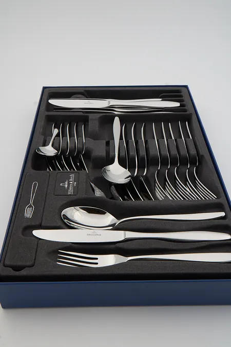 Aterinsetti 24-osainen, Villeroy & Boch, metallia, uudenveroinen, laatikko
