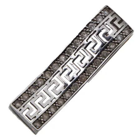 Kiviriipus, korkeus 33mm, leveys 9mm, 750br valkokulta,  Paino: 4,4 g