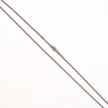 Panssarikaulaketju, pituus 43cm, 585 valkokulta,  Paino: 4,2 g