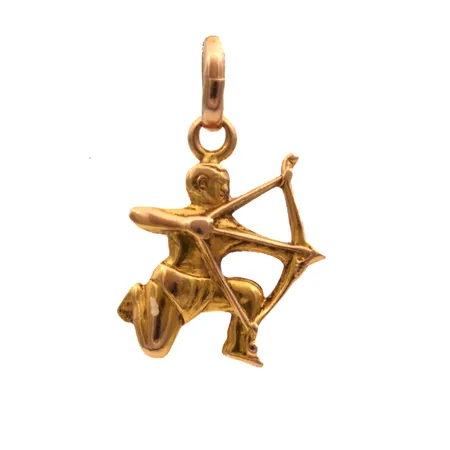 Horoskooppiriipus, jousimies, korkeus 19mm, 585, Paino: 1,4 g