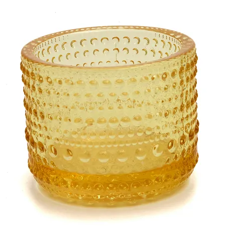 Tuikkulyhty Iittala, Kastehelmi, korkeus 64mm, keltainen.