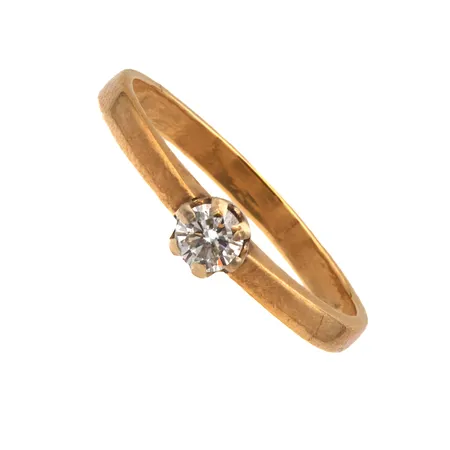 Timanttisormus 1xn0.16ct, koko 18, 750br,  Paino: 2,7 g