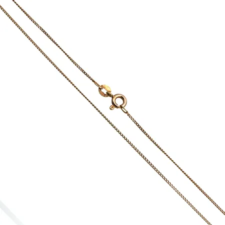 Panssarikaulaketju, pituus 44cm, leveys 1mm, 585,  Paino: 1,6 g