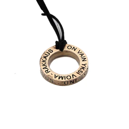 Kaulakoru, Armi Ratia -riipus, riipuksen Ø 29mm, ketju viallinen, 925br,  Paino: 19,8 g