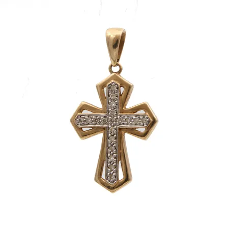 Timanttiristiriipus 19xn0.001ct, korkeus 33mm, 585br,  Paino: 3,2 g