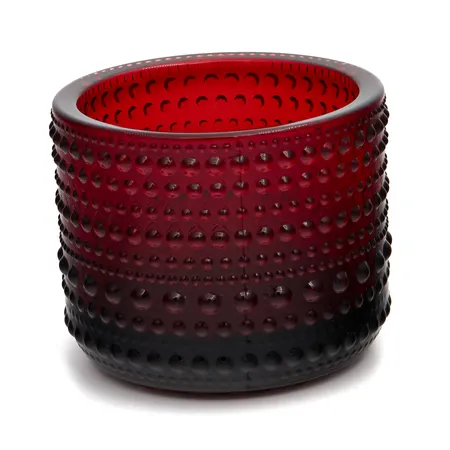 Tuikkulyhty Iittala, Kastehelmi, korkeus 64mm, punainen