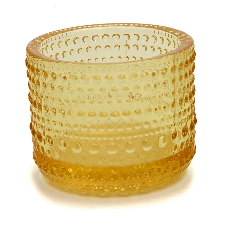 Tuikkulyhty Iittala, Kastehelmi, korkeus 64mm, keltainen.