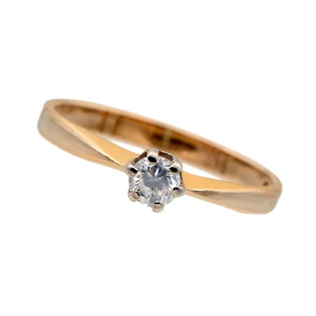 Timanttisormus 1xn0.19ct, koko 16¾, 750,  Paino: 1,9 g