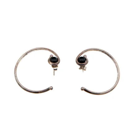 Kivikorvakorut, käytön jälkiä, Ø 33mm, 925br,  Paino: 6,4 g