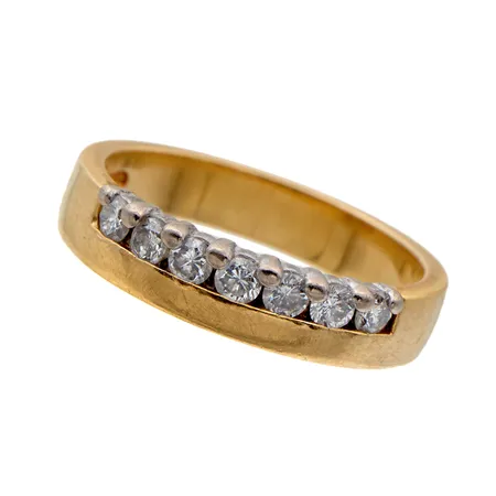 Timanttisormus 7xn.0.06ct, koko 17½, 750,  Paino: 5,3 g
