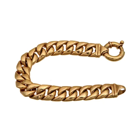 Panssariranneketju, pituus 225mm, leveys 14mm, Kultajousi Oy, 585,  Paino: 67,5 g