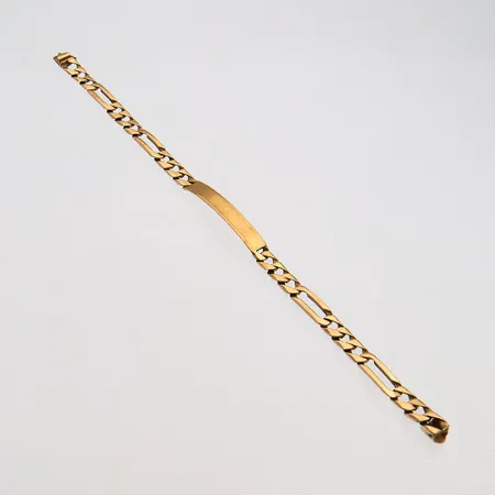 Laattaranneketju, käytön jälkiä, pituus 210mm, leveys 6mm, 585, Paino: 13,7 g