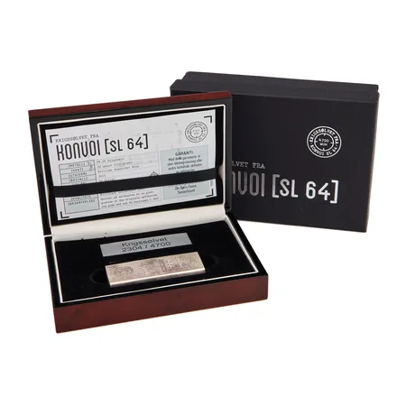 Hopeaharkko, KRIGSSØLVET FRA KONVOI SL-64, sr. JZ0422, numeroitu 2304/4700, laatikko, 999, Paino: 310 g