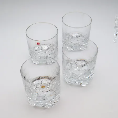 Neljä grogilasia, Gaissa, design Tapio Wirkkala, Iittala, 28cl.