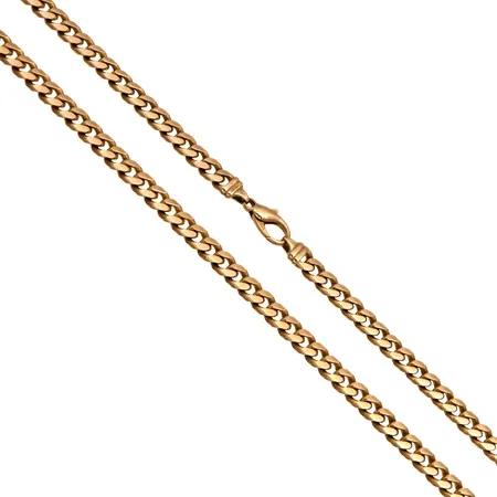 Panssarikaulaketju, pituus 58cm, leveys 6,4mm, Kultajousi Oy, 585,  Paino: 75 g