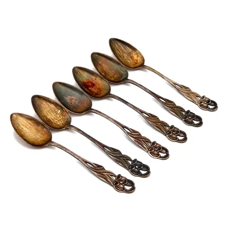 Kuusi kahvilusikkaa, Kielo, pituus 117mm, 813,  Paino: 62 g