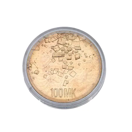 Juhlaraha, Itsenäinen Suomi 75 vuotta 1917-1992, nimellisarvo 100mk, 925, Paino: 24 g