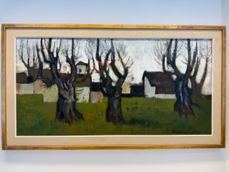 Taulu, öljyväri, koko 50x110cm, signeerattu Christina Snellman -71.  Ei lähetetä