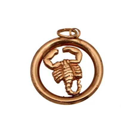 Horoskooppi-riipus, Skorpioni, korkeus 23mm, 585,  Paino: 0,8 g