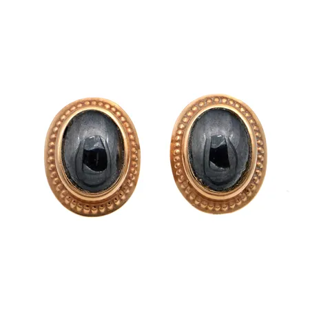 Hematiittikorvakorut, mitat 8x10mm, 585br, Paino: 1,6 g