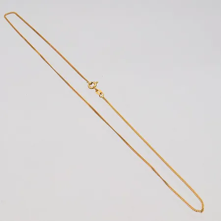 Panssarikaulaketju, pituus 38cm, leveys 1mm, 585,  Paino: 1,7 g