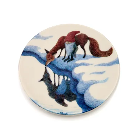 Seinälautanen, Arabia, Joen rannalla, Lennart Helje, Ø 12cm