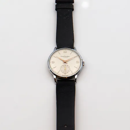 Teräsrannekello Gerard Perregaux nahkarannekkeella, mekaaninen, Ø 35mm, pituus 150-190mm,