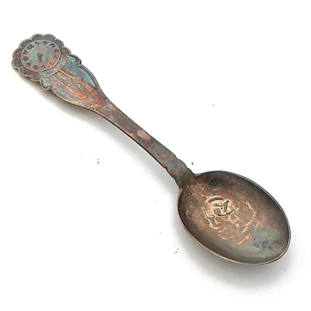Kummilusikka, kaiverrettu, pituus 140mm, vuodelta 1976, 830, Paino: 28,8 g