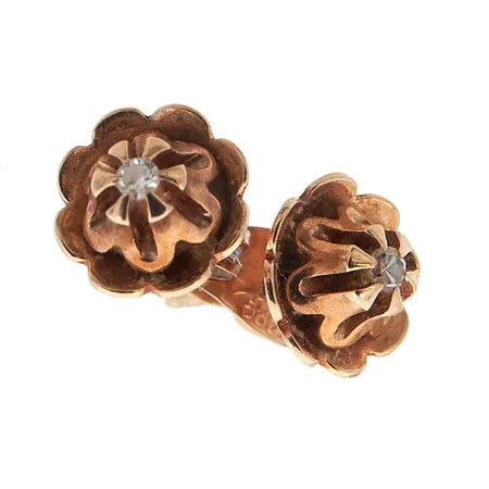Timanttikorvakorut 2xn.0.02ct, Ø 7mm, 585br,  Paino: 1,7 g