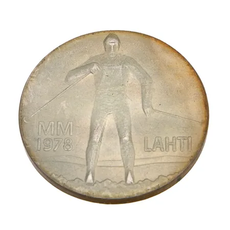 Juhlaraha, Lahti MM 1978, nimellisarvo 25mk, 500,  Paino: 26,2 g