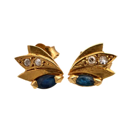 Kivikorvakorut timanteilla, 4xn.0.01ct, korkeus 9mm, 750br,  Paino: 2,4 g