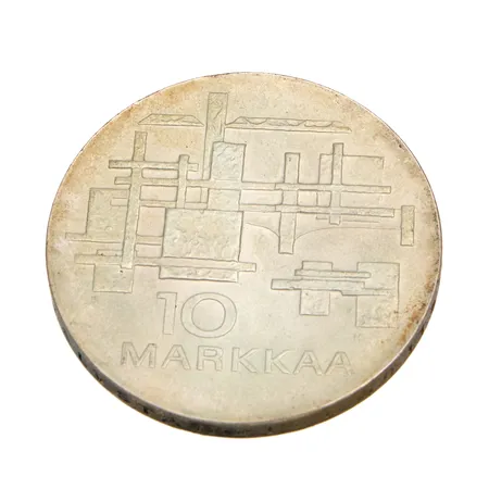 Juhlaraha, 10 markkaa, Itsenäinen Suomi 50 vuotta 1917 -1967, Suomi, 900,  Paino: 23,7 g
